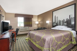 Desk, blackout drapes, iron/ironing board, rollaway beds