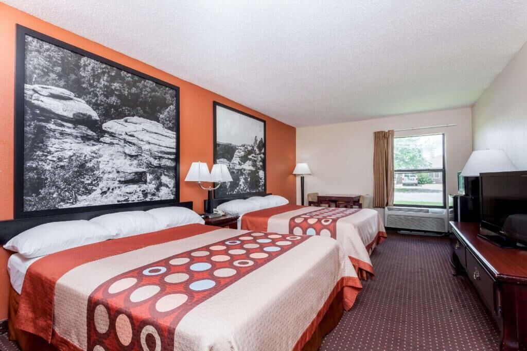 Desk, blackout curtains, iron/ironing board, free cots/infant beds