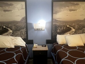 Standard Room, 2 Queen Beds | Desk, blackout drapes, iron/ironing board, free WiFi