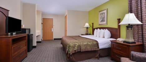 Minibar, escritorio, espacio para trabajar con un portátil