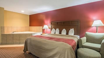 Premium bedding, desk, blackout drapes, soundproofing