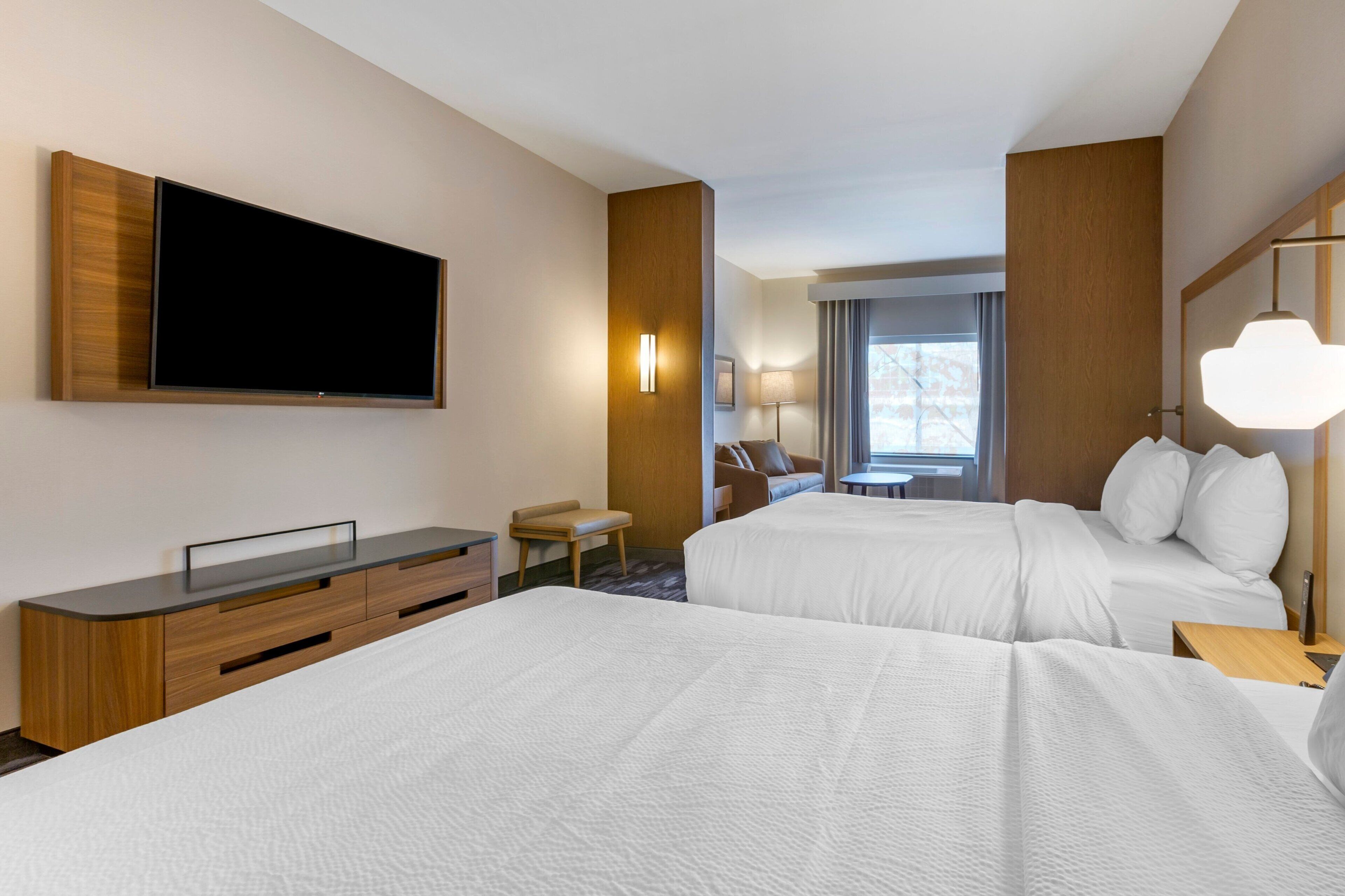 suite, multiple beds | desk, laptop workspace, blackout curtains, iron/ironing board