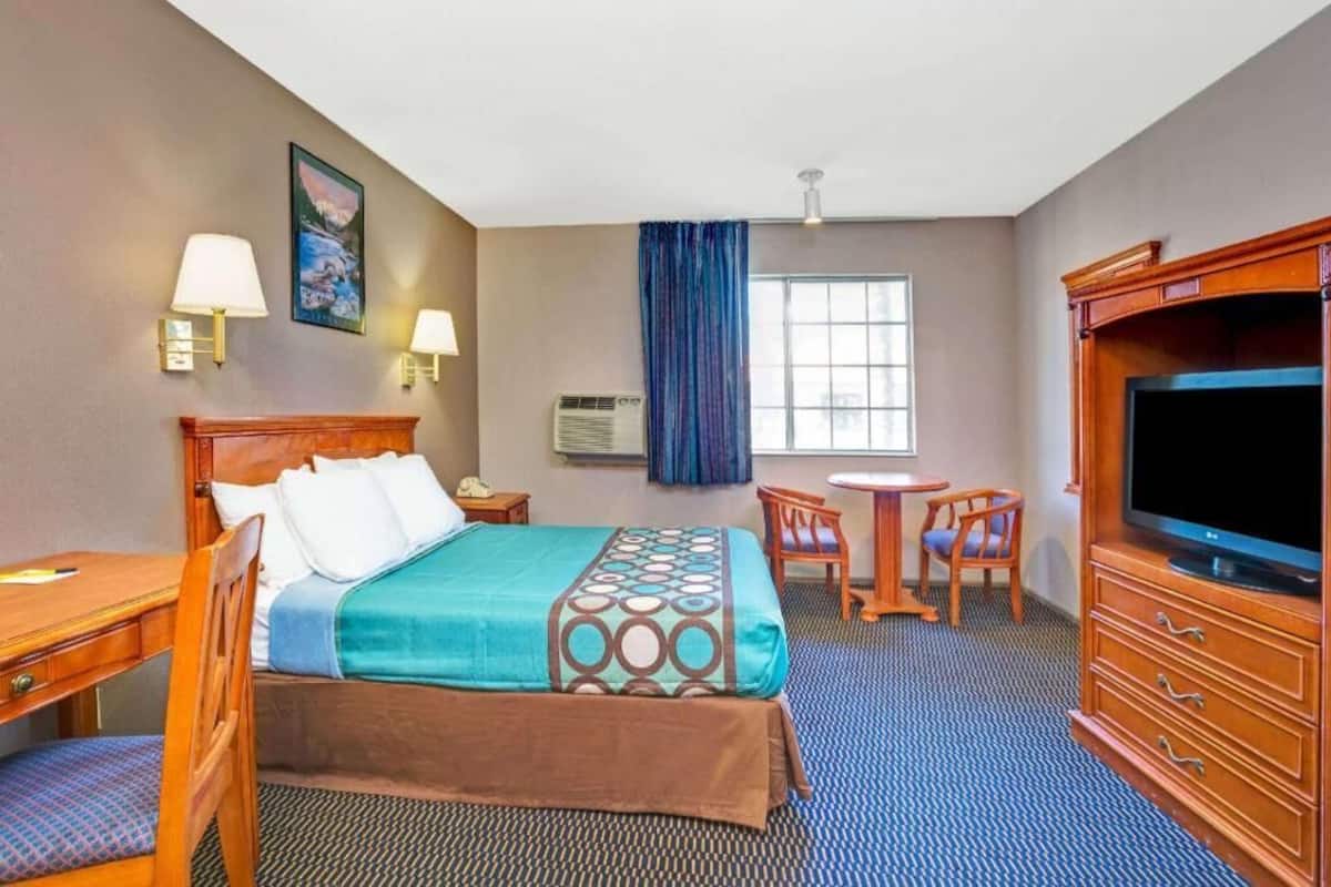 Blackout curtains, iron/ironing board, free cots/infant beds