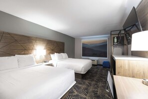 Pillowtop beds, desk, laptop workspace, free WiFi