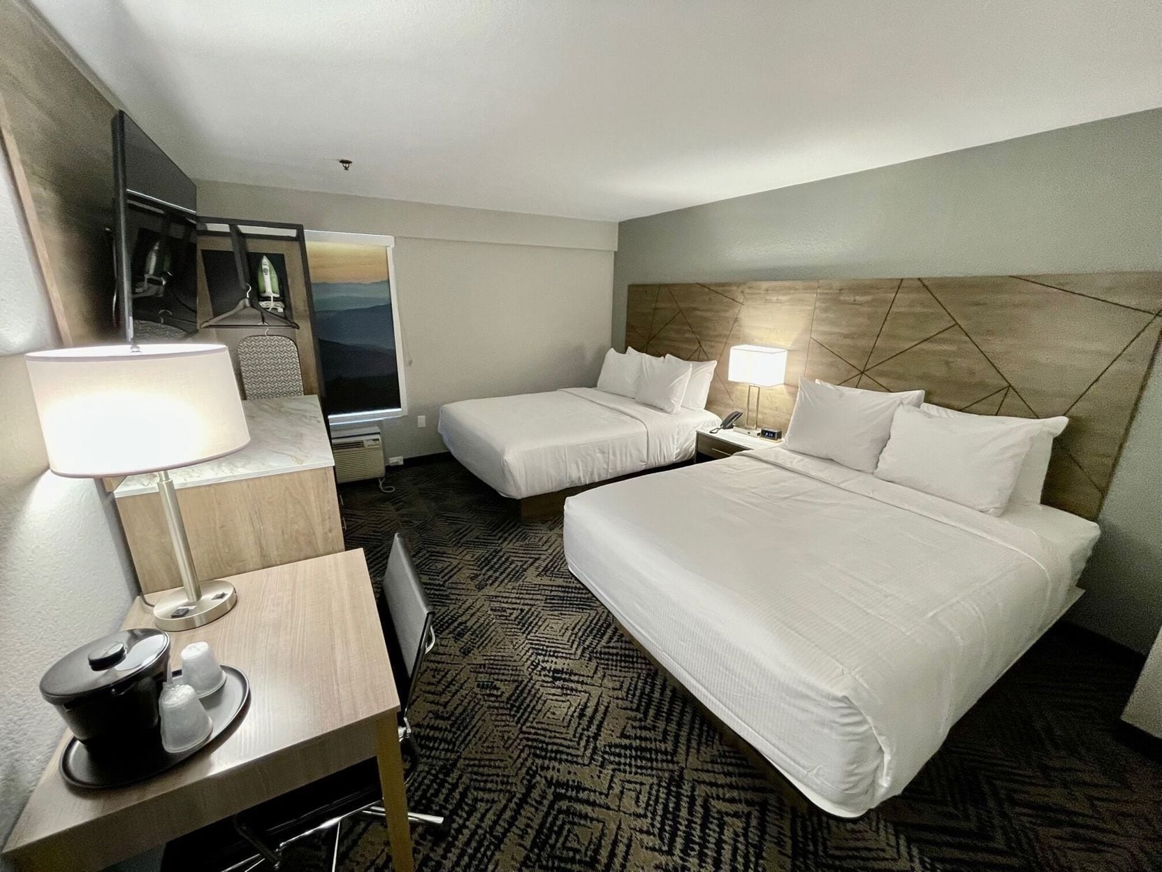 Pillow-top beds, desk, laptop workspace, free WiFi