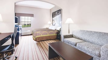 Suite, 1 King Bed (Two-Room Suite) | Desk, blackout curtains, iron/ironing board, free cots/infant beds