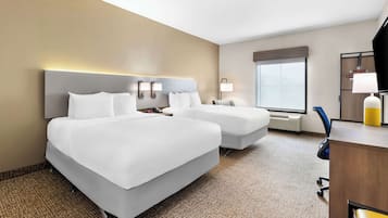 Room, 2 Queen Beds, Accessible, Non Smoking | Premium bedding, down duvets, blackout curtains, iron/ironing board