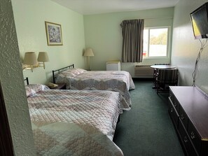 In-room safe, desk, laptop workspace, blackout drapes