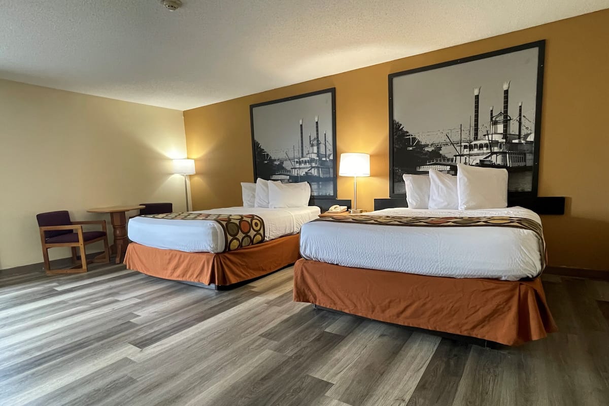 Desk, laptop workspace, blackout drapes, rollaway beds (surcharge)