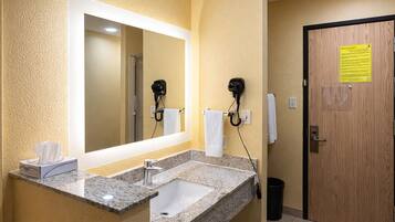 Hair dryer, towels