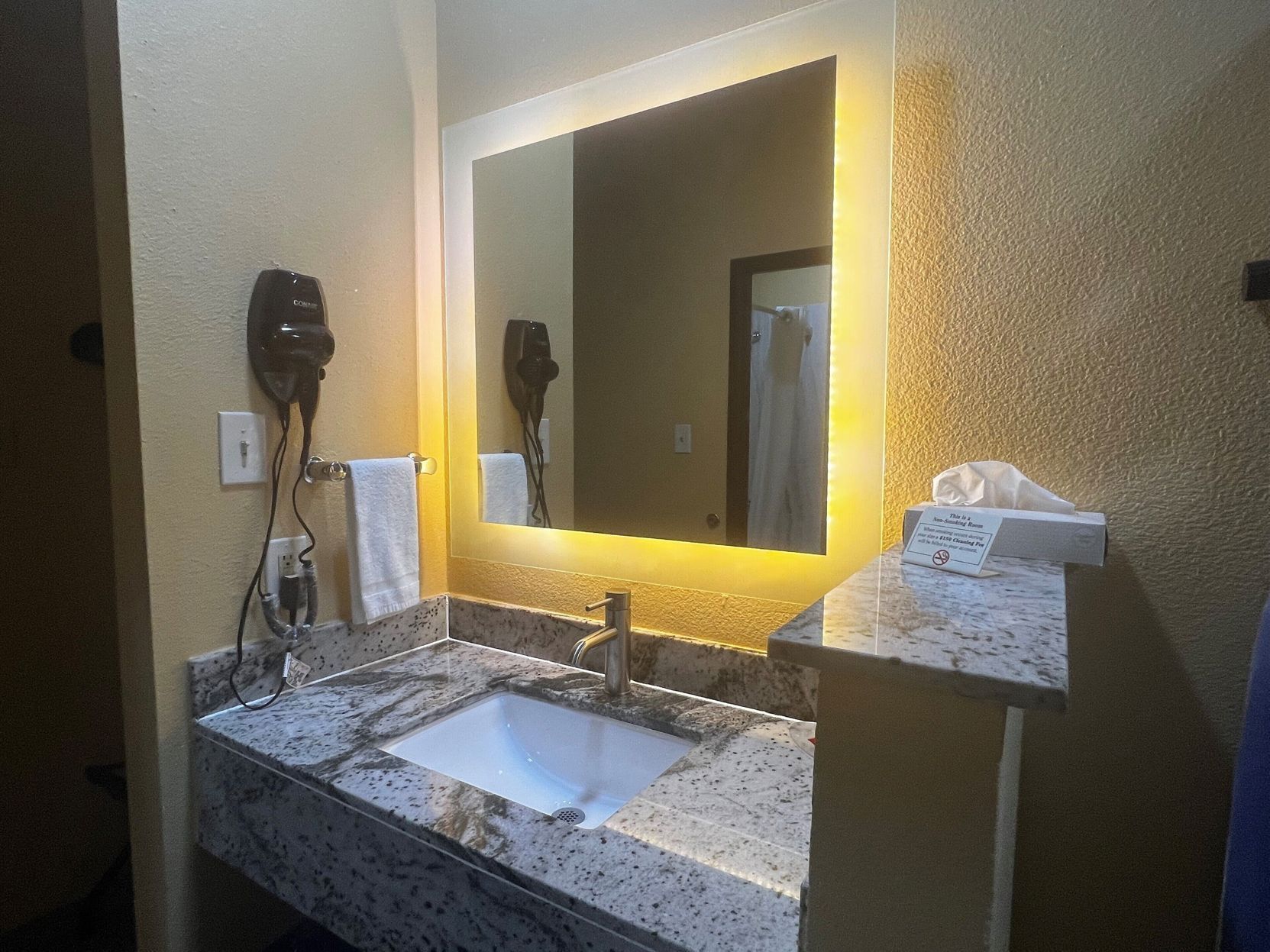 Bathroom | Hair dryer, towels