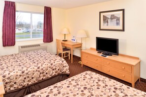 Room, 2 Queen Beds, Non Smoking | In-room safe, desk, iron/ironing board, rollaway beds