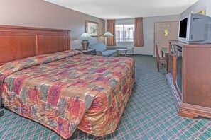 Desk, free WiFi, bed sheets