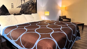 Desk, soundproofing, iron/ironing board, free cribs/infant beds