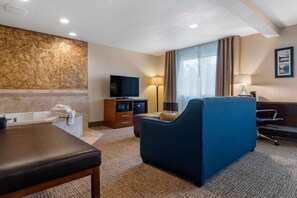 In-room safe, desk, laptop workspace, iron/ironing board