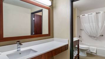 Free toiletries, hair dryer, towels