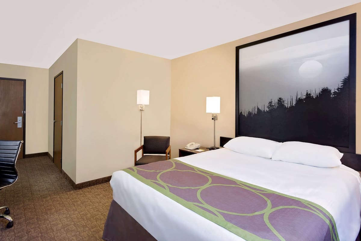 Room, 1 Queen Bed, Accessible, Non Smoking (Mobility) | In-room safe, desk, blackout drapes, iron/ironing board