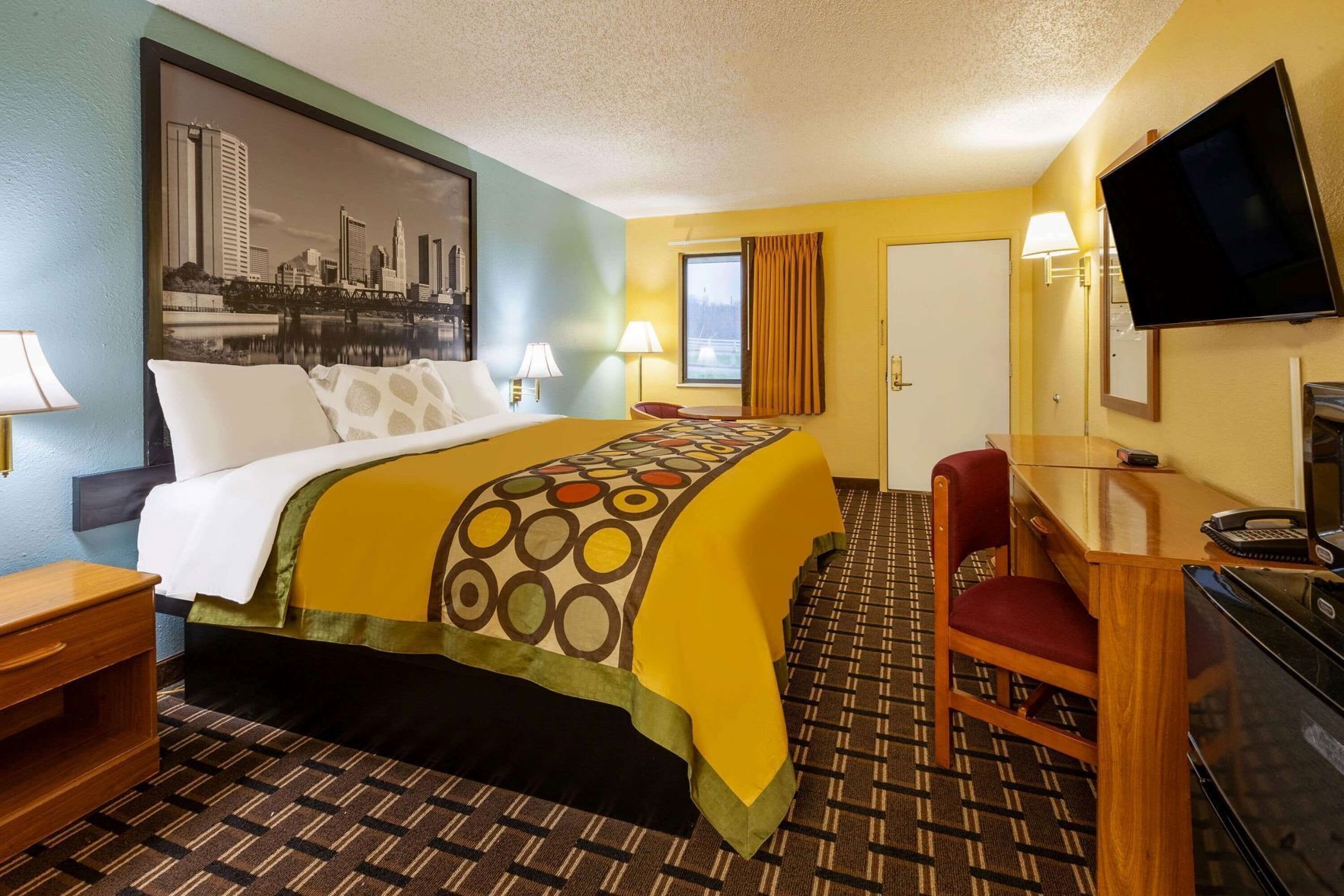 In-room safe, desk, laptop workspace, blackout drapes