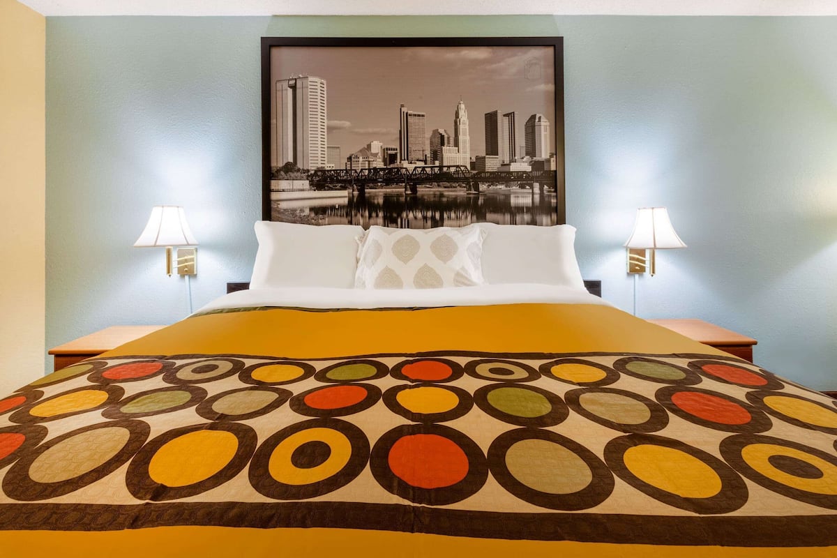 In-room safe, desk, laptop workspace, blackout curtains