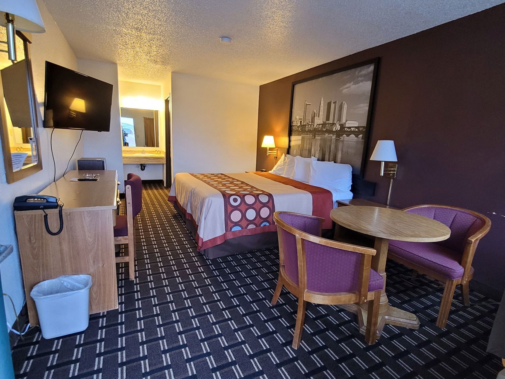 In-room safe, desk, laptop workspace, blackout drapes
