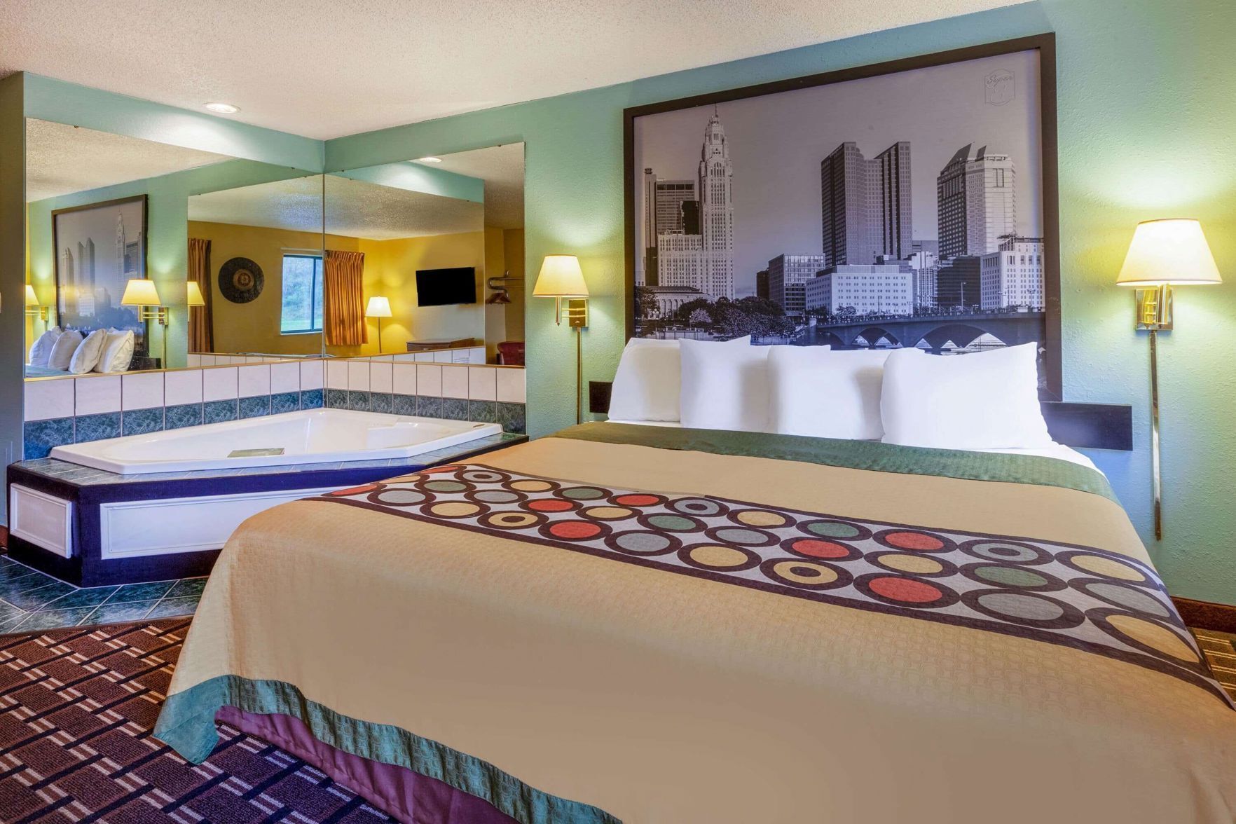 In-room safe, desk, laptop workspace, blackout drapes