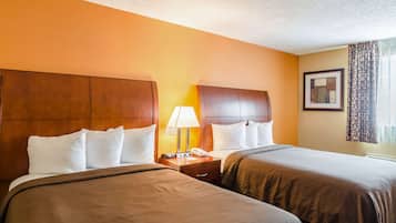 Premium bedding, desk, iron/ironing board, rollaway beds
