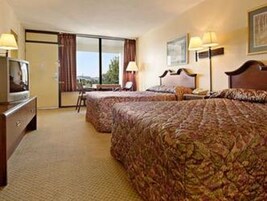 Room, 2 Double Beds, Non Smoking | Free WiFi, bed sheets, alarm clocks