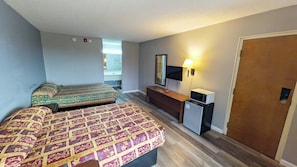 Room, 2 Double Beds, Non Smoking | Free WiFi, bed sheets, alarm clocks