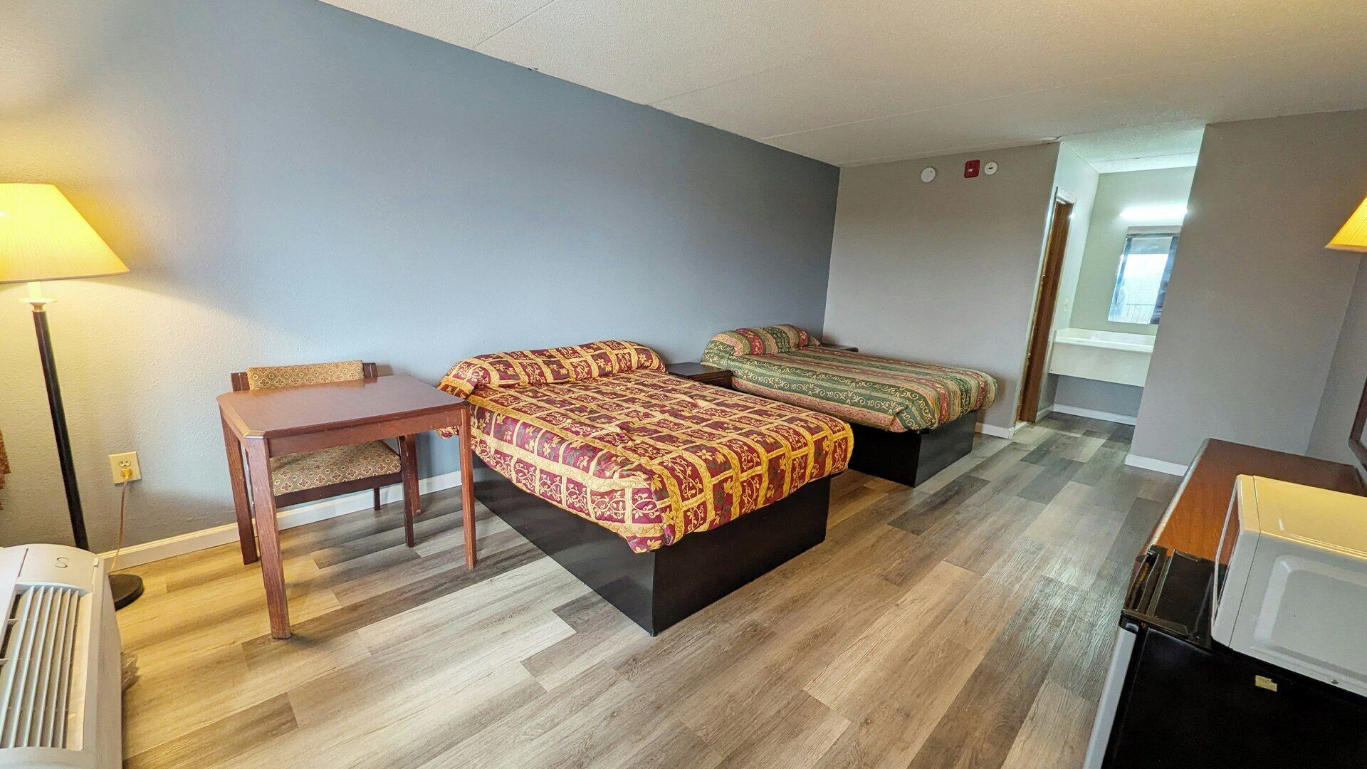Room, 2 Double Beds, Non Smoking | Free WiFi, bed sheets, alarm clocks