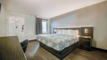 Individually decorated, individually furnished, desk, blackout drapes