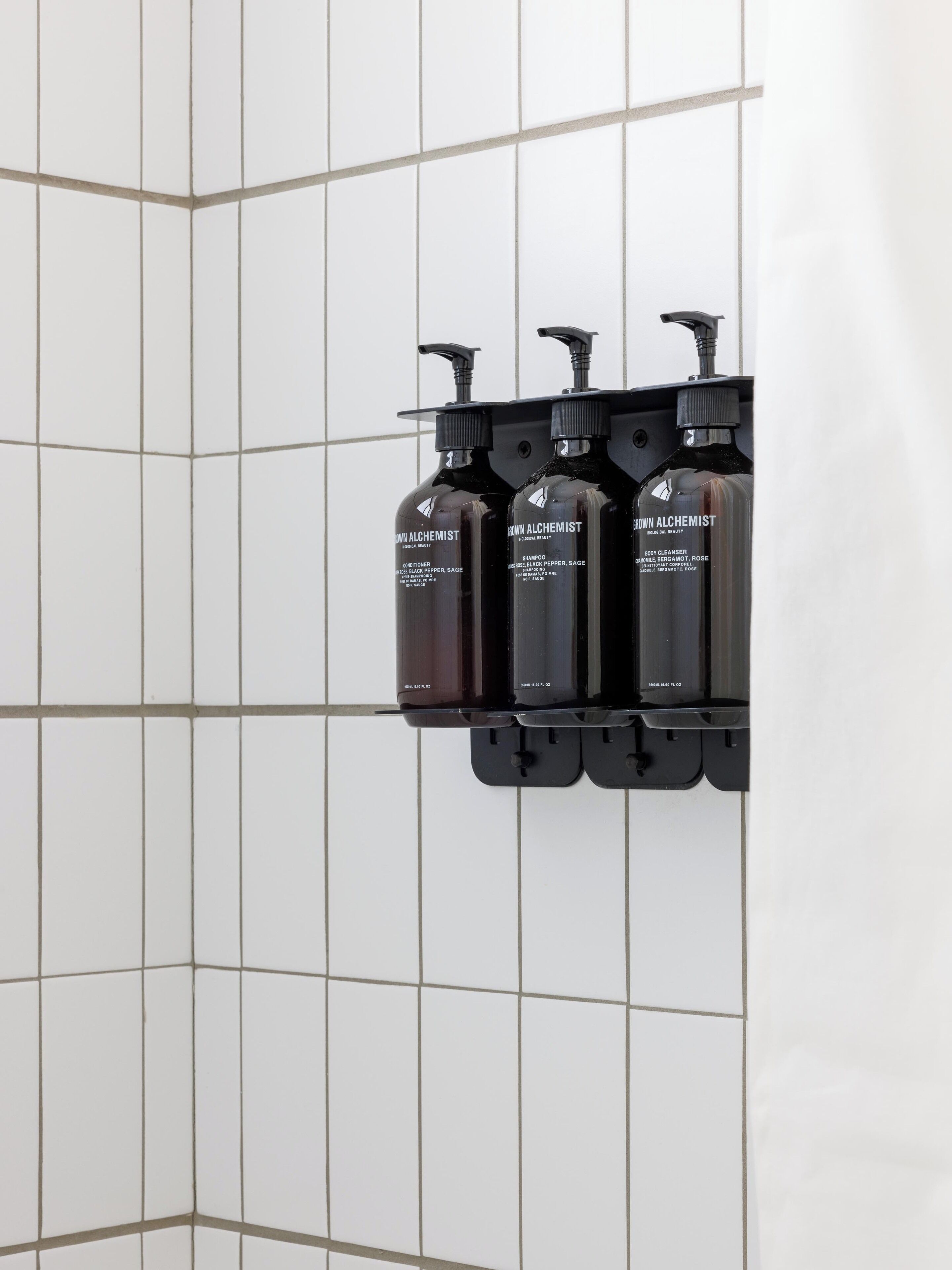 Designer toiletries, hair dryer, towels, soap