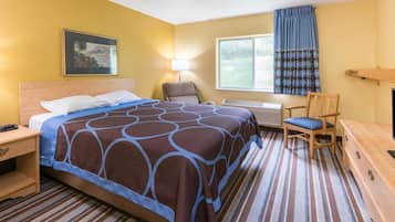 In-room safe, desk, blackout drapes, free cribs/infant beds