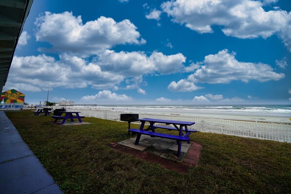 Standard Room, 2 Double Beds, Oceanfront | Balcony view