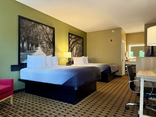 Standard Room, 2 Queen Beds | Premium bedding, desk, laptop workspace, blackout drapes