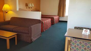 Business Suite, 2 Queen Beds, Mountain View | Free WiFi, bed sheets