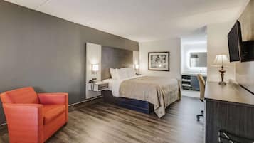 Desk, blackout drapes, iron/ironing board, free cribs/infant beds