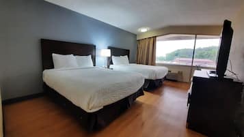 Desk, free WiFi, bed sheets