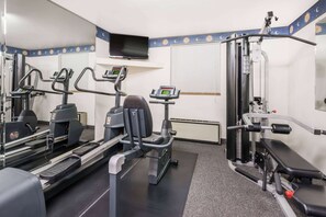 Stay active with our fully equipped fitness center featuring treadmills, elliptical trainers, and weight machines.