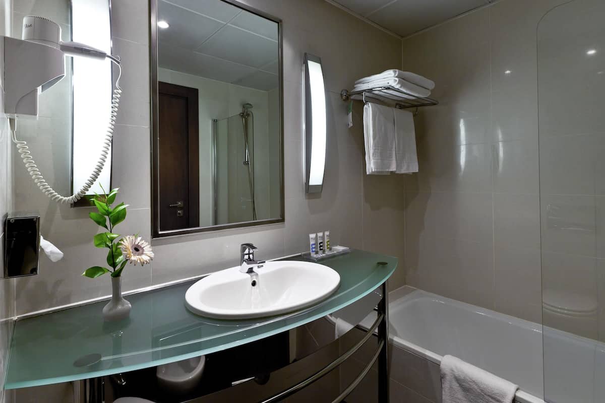 In-room safe, desk, laptop workspace, blackout drapes