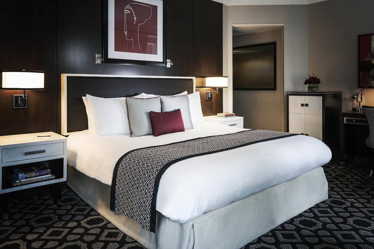 Premium bedding, down comforters, pillowtop beds, minibar