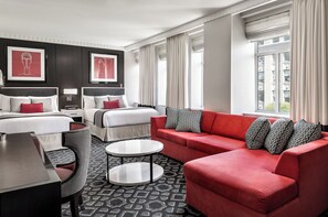 Luxury Double Room, Multiple Beds, City View | Premium bedding, down comforters, pillowtop beds, minibar