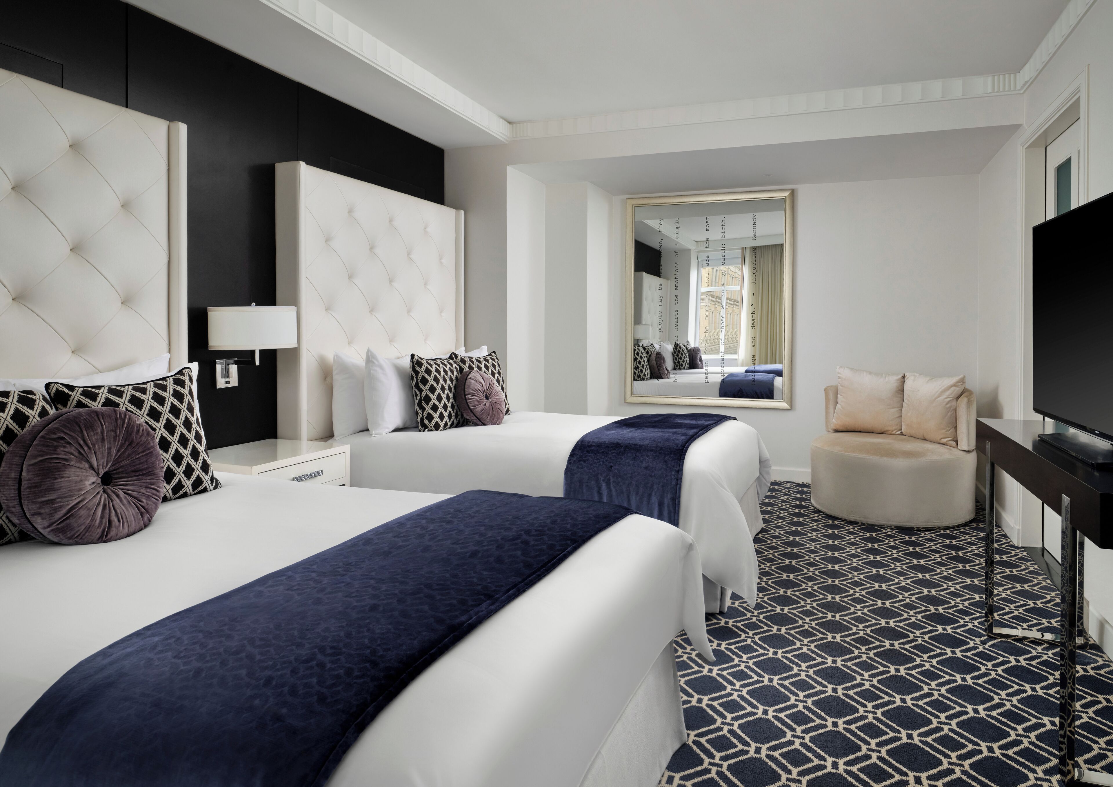 Prestige 1 Bedroom Suite, 2 Double Beds, Mobility Accessible | Premium bedding, down comforters, pillowtop beds, minibar