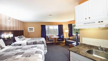 Room, 2 Queen Beds | Iron/ironing board, free WiFi, bed sheets, alarm clocks