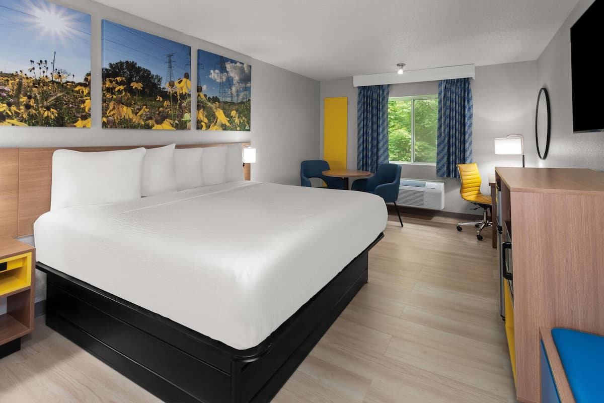 Standard Room, 1 King Bed, Non Smoking | Individually furnished, desk, blackout curtains, iron/ironing board