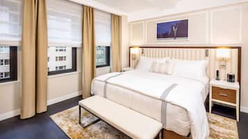 Premium bedding, in-room safe, individually decorated