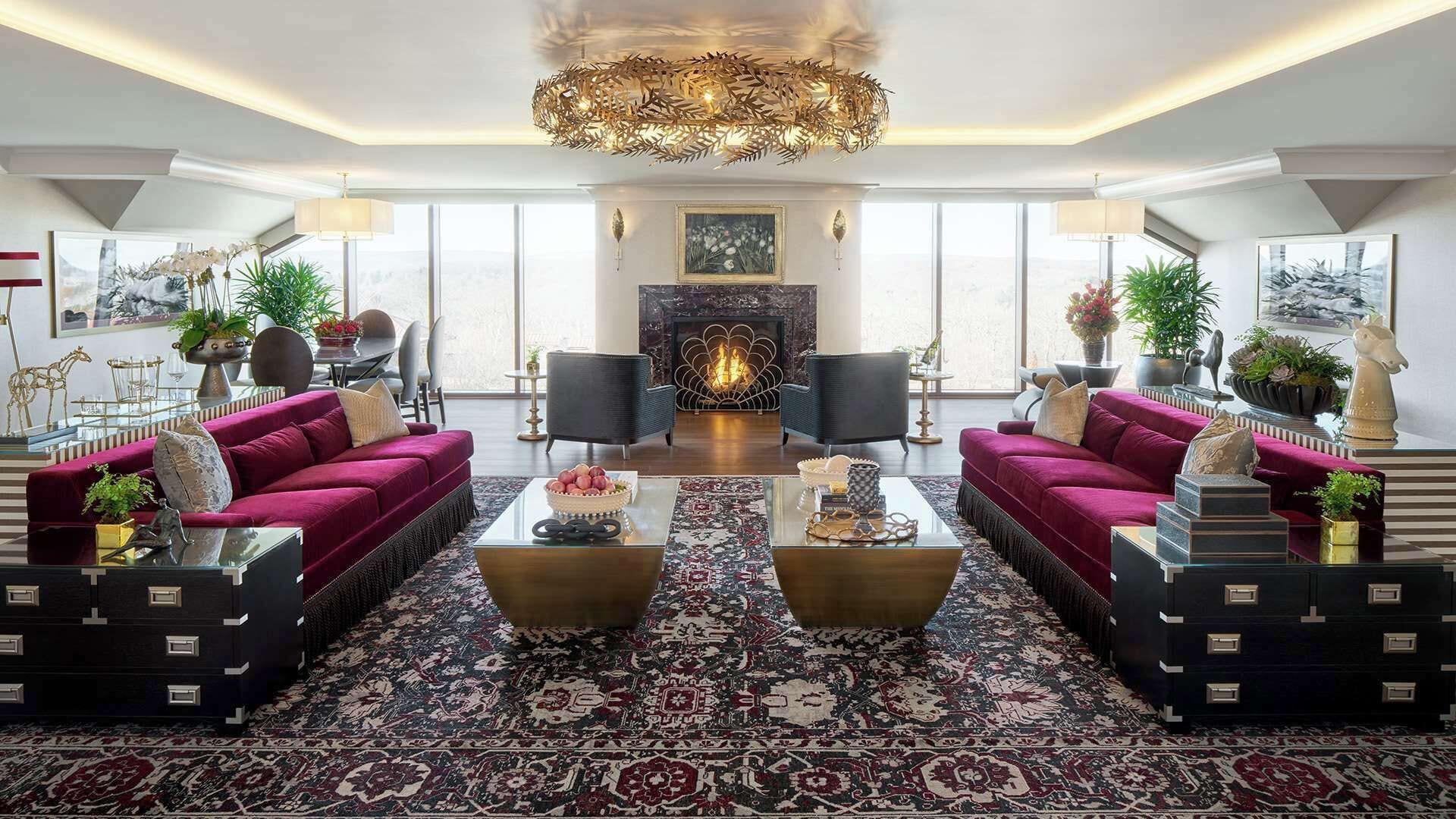 grand penthouse | living room | 50-inch flat-screen tv with cable channels, tv, pay films