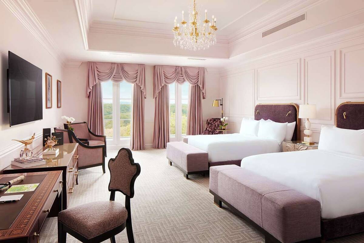 客房, 2 张双人床 (Chateau) | 高档床上用品、羽绒被、迷你吧、客房内保险箱