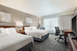 Room, 2 Queen Beds | Premium bedding, desk, blackout curtains, iron/ironing board - Courtyard by Marriott Dayton Beavercreek (Dayton)
