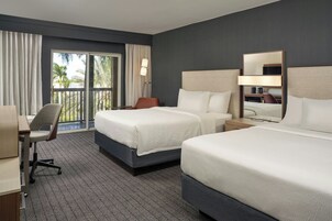 Room, 2 Queen Beds, Balcony | Premium bedding, desk, laptop workspace, blackout drapes