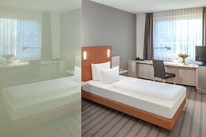 Essential Double Room | Premium bedding, memory-foam beds, desk, soundproofing